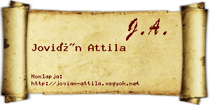 Jovián Attila névjegykártya